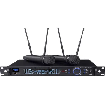 Mikrofon DEXON Bezdrátový mikrofon diverzitní ruční, 2kanálový MBD 842