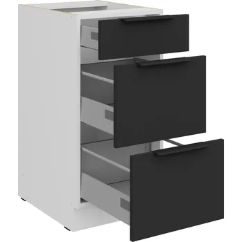 Komoda Šuplíky, šíře 40 cm Bílý Černá