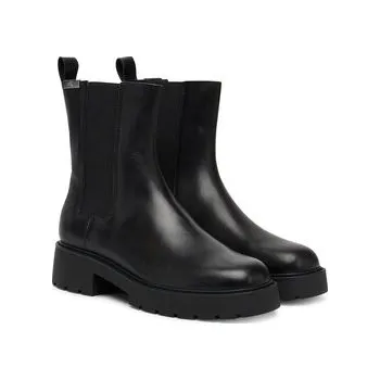 Oblečení a móda Kožené kotníkové boty Calvin Klein Jeans COMBAT MID CHELSEA BOOT HW LTH YW0YW01869 černá 99X, EUR 38
