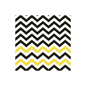 Papírový ubrousek Ubrousky 33x33cm Cikcak černožlutý /SLOG031501/