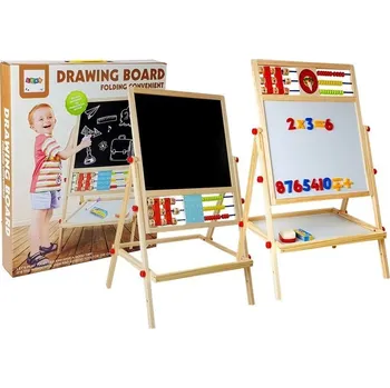 Výuková hračka Mamido Dětská dřevěná oboustranná tabule 2v1