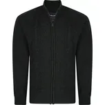 Velký pánský svetr na zip se stojáčkem Kam 77 tmavě zelený (7XL)