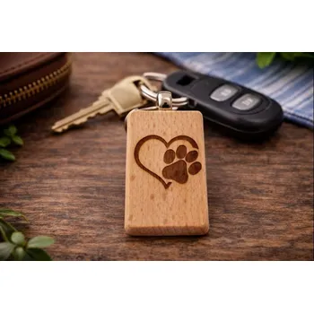 věšák na klíče Dary dřeva Klíčenka ze dřeva s gravírováním