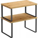 Vasagle, Bambusové poličky 2ks, černá