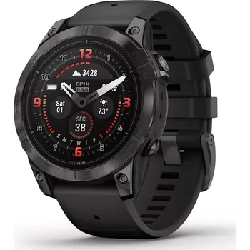 Garmin epix™ Pro (Gen 2) Sapphire Edition, 47 mm, Carbon Gray DLC Titanium with Black Ba