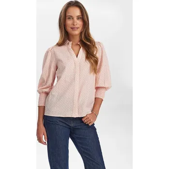 Dámská košile Košile NÜMPH Rot/ Creme 9450592 38