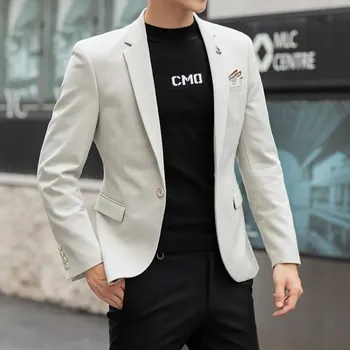 Best Fashion Pánský moderní oblek pro společenské události Barva: Aprikotová, Velikost: XL