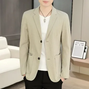 Best Fashion Pánské ultralehké sako vhodné i do teplejšího počasí Barva: Khaki, Velikost: M