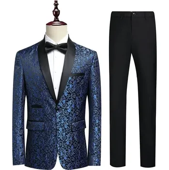 Pánský oblek Best Fashion Pánský oblek pro formální i pracovní příležitosti Barva: Modrá, Velikost: XL