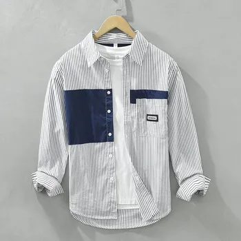 Pánská košile Best Fashion Pánská pruhovaná košile z prodyšné bavlny Barva: Bílá, Velikost: XL