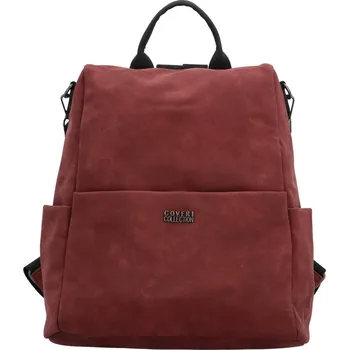 Městský batoh Trendy dámský koženkový kabelko-batoh Laionel, vínovo-černý