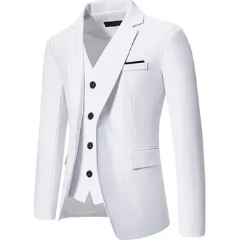 Pánské sako Best Fashion Pánské společenské sako pro slavnostní události Barva: Bílá, Velikost: M
