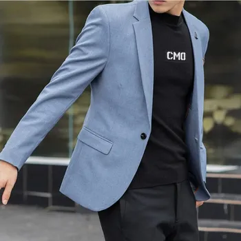 Pánský oblek Best Fashion Pánský moderní oblek pro společenské události Barva: Nebeská, Velikost: 3XL