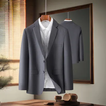 Best Fashion Pánské elegantní sako pro business i volný čas Barva: Šedá, Velikost: 3XL