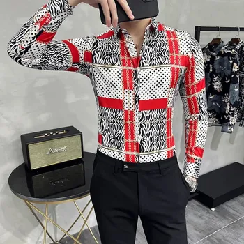 Pánská košile Best Fashion Pánská kostkovaná košile s dlouhým rukávem Barva: Červená, Velikost: XL