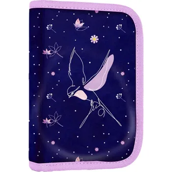 Penál Školní penál 1-patrový prázdný KARTON P+P, 2 chlopně - Flowers