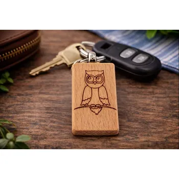 věšák na klíče Dary dřeva Dřevěná klíčenka s gravírováním – sova