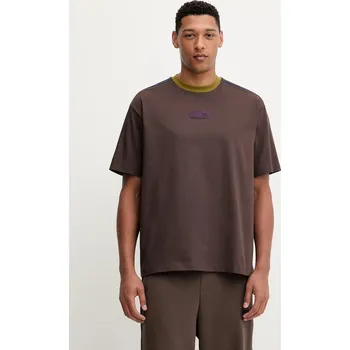 Pánské tričko Bavlněné tričko EA7 Emporio Armani AF12957.7X000404 hnědá 88X, vel. S