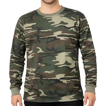 Nátělník Maskáčový nátělník s dlouhým rukávem Woodland (Pánský nátělník na zimu)