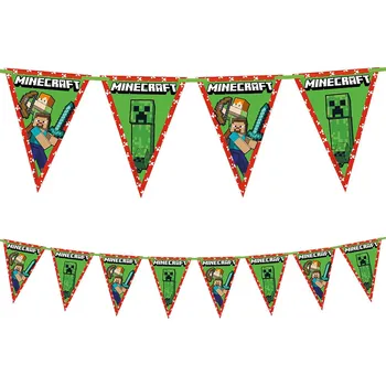Minecraft TNT vlajky papírové 9 ks p95661