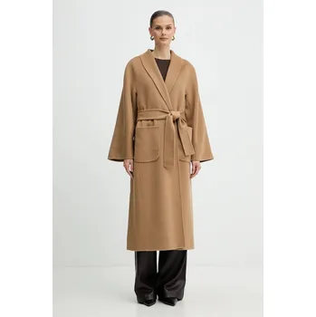 Dámský kabát Vlněný kabát Luisa Spagnoli 542325 hnědá 82X, vel. S