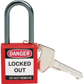 Visací zámek Bezpečnostní visací zámek Brady P47, červený