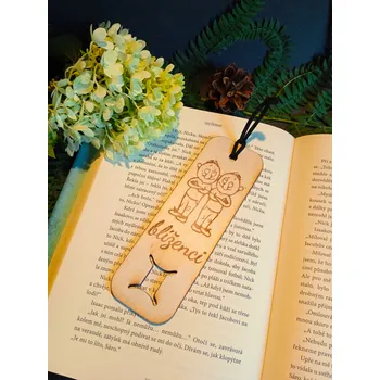 Záložka Dary dřeva Dřevěná záložka do knížky - blíženec