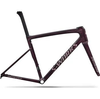 rám kola Specialized S-Works Tarmac SL8 Frameset - gloss carbon/bordeaux metallic/nebula directional brush/pe 58