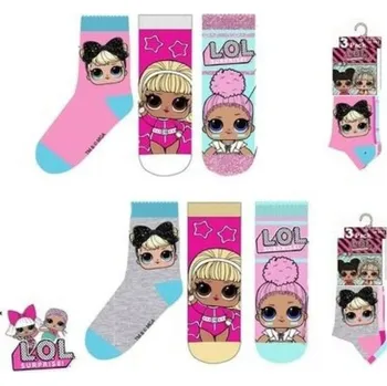 Dívčí ponožky LOL 3pack, vel. 23-26