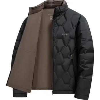 Pánský kabát Best Fashion Pánská oboustranná zateplená bunda do chladna Barva: Černá, Velikost: 4XL