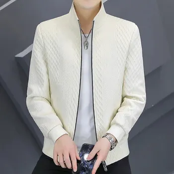 Best Fashion Pánská lehká bunda se stojáčkem Barva: Bílá, Velikost: 4XL