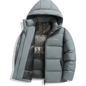 Pánský kabát Best Fashion Pánská zimní péřová bunda pro chladné dny Barva: Modrá, Velikost: 4XL