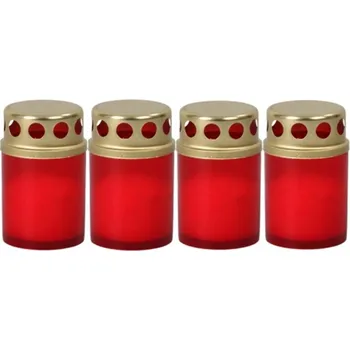 Svíčka Svíčka hřbitovní s víčkem 4ks