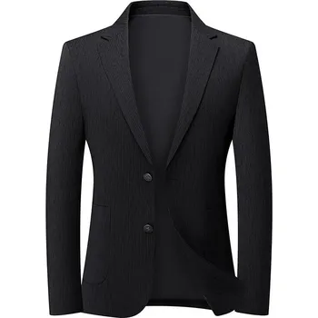 Best Fashion Pánské pružné sako pro elegantní příležitosti Barva: Černá, Velikost: M