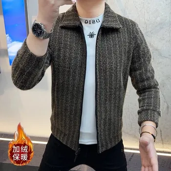 Best Fashion Pánský zateplený kabát pro chladné podzimní dny Barva: Kávová, Velikost: 4XL