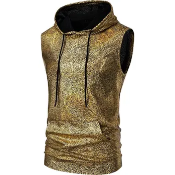 Pánská móda Best Fashion Pánské volnočasové tričko s krátkým rukávem Barva: Zlatá, Velikost: L