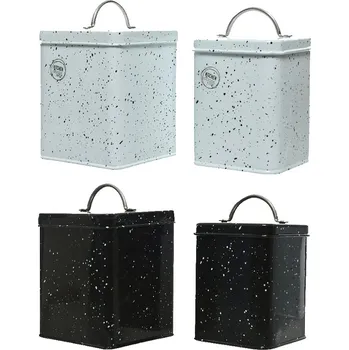 Dóza na potraviny Hranatá plechová dóza KITCHEN GOODS mix 21cm