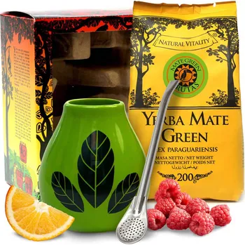 Čaj Mate Green Dárková sada Yerba Frutas + bombilla + kalabasa