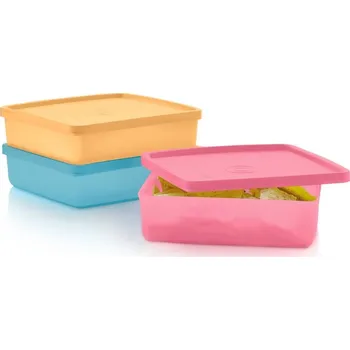 Svačinový box ECO+ Hranáč Tupperware | Svačinová nádoba 400 ml | Dokuch.cz Velikost: 3ks