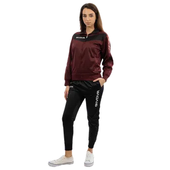 tepláková souprava givova Visa vínová/černá 0810 XS