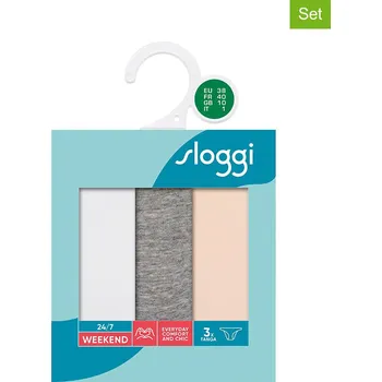 Kalhotky Kalhotky Sloggi Weiß/ Grau/ Rosa 5002686 40