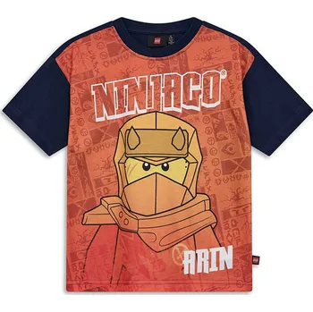 Dívčí tričko LEGO Dunkeblau/ Orange 6632279 146