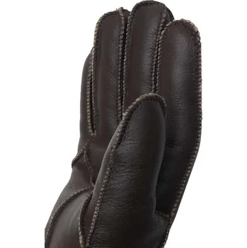 Jezdecké rukavice Rukavice Horze Lana – ovčí kůže, černé Barva: hnědá, Velikost: 10 černá a hnědá barva