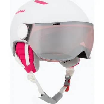 Dětská lyžařská helma HEAD Maja Visor white/silver red