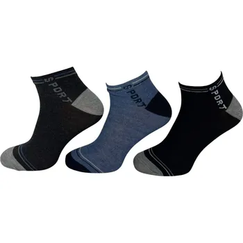 Pánské ponožky Pesail Pánské kotníkové ponožky 6 párů mix barev Barva: Černá, Velikost: 40-43