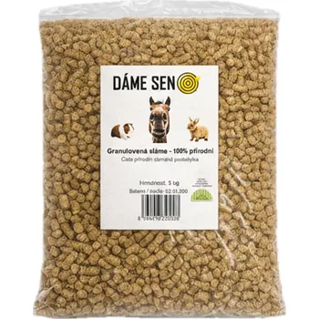 Podestýlka pro hlodavce Dáme seno Granulovaná podestýlka – slaměná