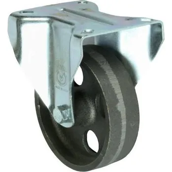 Pojezdové kolečko Litinové transportní kolo s přírubou, průměr 100 mm, kluzné ložisko, teplotně odolné