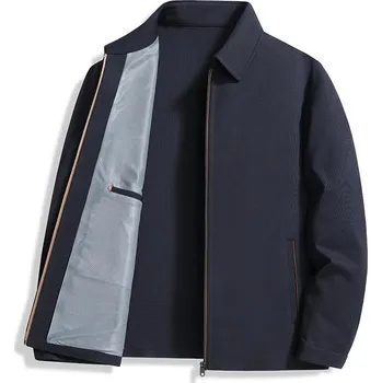 Best Fashion Pánské lehké sako s UV ochranou na jaro a léto Barva: Tmavě Modrá, Velikost: 4XL