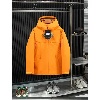 Pánský zimní kabát Best Fashion Pánská péřová bunda pro cestování a zimu Barva: Oranžová, Velikost: XL