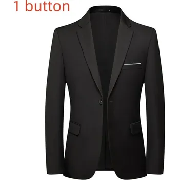 Best Fashion Pánské formální sako pro společenské události Velikost: XL, Barva (Varianta): black 1 buttons